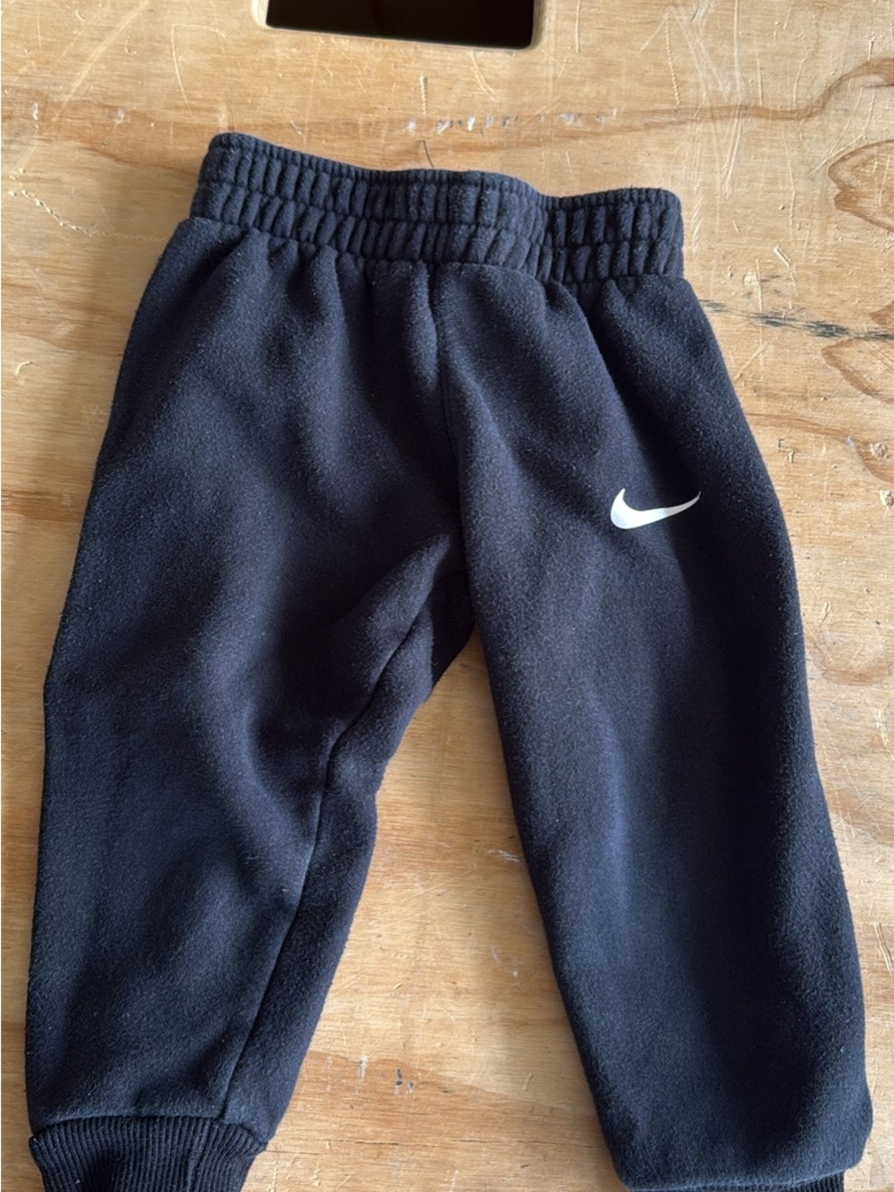 Nike Kids Black Jogger Sweatpants with White Swoosh (2 Pair)